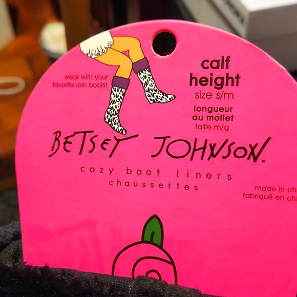 Betsey Johnson Women Calf Height Boot Liners.  Size S/M (5-7) NWT - Picture 3 of 4